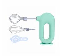 Wynboop Mini frusta elettrica senza fili per uso domestico, ricaricabile tramite USB, con 2 fruste staccabili, 4 modalità di velocità, cottura a casa per cucina, leggero e portatile (verde)