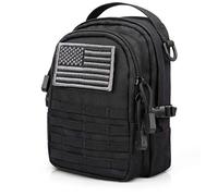WYNEX Borsa tattica Molle piccola, EDC Utility Pouch Tactical Tool Pouch Bag Compact Multiuso Marsupio Include Toppa Bandiera, Mini Design di 3 Giorni Assalto Zaino