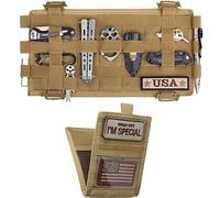 WYNEX Molle Visor Panel Organizer, Tactical Car Sun Visor Cover Molle fettucce Compatibile con Visiera del Veicolo Visor Holder Pouch con 3 Cinghie Elastiche Compatibile F150 F550 Tundra Subaru