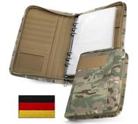 WYNEX Raccoglitore tattico per notebook, con 80 fogli, con chiusura lampo, per attrezzature tattiche e organizer, ricaricabile, formato A5, 6 anelli