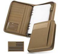 WYNEX Raccoglitore tattico per notebook, con 80 fogli, con chiusura lampo, per attrezzature tattiche e organizer, ricaricabile, formato A5, 6 anelli