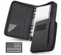 WYNEX Raccoglitore tattico per notebook, con 80 fogli, con chiusura lampo, per attrezzature tattiche e organizer, ricaricabile, formato A5, 6 anelli