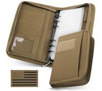 WYNEX Raccoglitore tattico per notebook, con 80 fogli, con chiusura lampo, per attrezzature tattiche e organizer, ricaricabile, formato A5, 6 anelli