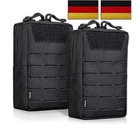 WYNEX Sacchetti tattici Molle dal design tagliato al laser, 2 pacchetti di sacchetti di utilità EDC, borsa compatta per attrezzi gadget, piccola tasca militare
