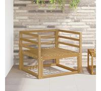 Wynira Divano centrale per esterni, in legno massello di acacia, bianco, modulo, ad angolo, elemento di espansione, chaise longue, ottomano, sgabello, connettore centrale, sdraio combinato, sistema a