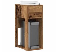 Wynira Mobile per computer con cassetto, effetto legno anticato, 30 x 44 x 74 cm, scaffale per ufficio e casa, PC, laptop, gaming, segretario ergonomico