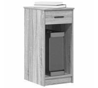 Wynira Mobiletto per computer con cassetto, grigio Sonoma, 35 x 45 x 77 cm, in legno e PC, per ufficio, gaming, studio, ergonomico, colore: grigio Sonoma