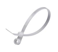 Wynrzyj 100 fibbie per fascette in nylon con blocco automatico, dimensioni 3, 6 x 200 mm, resistenti alla luce solare, per applicazioni di fasci di cavi, foro per viti, fibbie per fascette per cavi