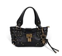 Wynrzyj Borsa a mano retrò ispirata con pelle PU e borchie dettaglio tracolla tracolla tracolla regolabile avambraccio portafoglio per gli amanti della moda borchie gotiche in pelle PU