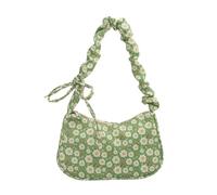Wynrzyj Borsa a tracolla con stampa floreale a più strati, organizzazione Twill Fabric Comfort Caos Outfit Compagno pratico Twill Spalla, verde
