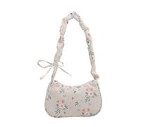 Wynrzyj Borsa a tracolla con stampa floreale a più strati, organizzazione Twill Fabric Comfort Caos Outfit Compagno pratico Twill Spalla, grigio