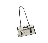 Wynrzyj Borsa alla moda per le donne PU pelle frizione avambraccio portafoglio con magnete sviluppo a pendolo frizione portafoglio con chiusura magnetica, bianco