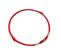 Wynrzyj Bracciale Amuleto Filo Rosso Con Perle D'oro Fascino Cavigliera Tessuta A Mano Per Le Donne Regolabile Amicizia Handchain Sorelle Regalo, Taglia unica, come descritto