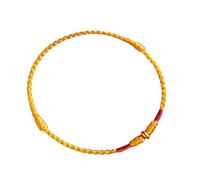 Wynrzyj Bracciale Amuleto Filo Rosso Con Perle D'oro Fascino Cavigliera Tessuta A Mano Per Le Donne Regolabile Amicizia Handchain Sorelle Regalo, Taglia unica, come descritto