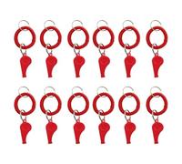 Wynrzyj Confezione da 12 fischietti colorati durevoli per sport coaching attrezzature non tossiche in plastica per squadre, attività scolastiche, durata all'aria aperta