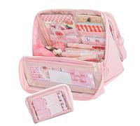 Wynrzyj Custodia Bencil Con Grande Capacità Estetico Sacchetto Penna Materiale Scuola Per L'Organizzazione Di Marcatori E Accessori Borsa Estetica Semplice Scatola Scuola Forniture, b