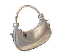Wynrzyj Donne Alla Moda Gamba Da Sera Multi Funzionale Borsa A Tracolla PU Crossbody Borse Per Bottiglie Da Viaggio Palestra Essential Moda Borsa Per Le Donne, argento