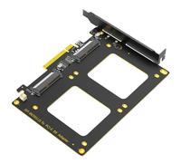Wynrzyj Due SFF 8639 HDDs PCIE4.0 8X moltiplicatore di espansione PCIe Bifurcation Per computer efficienti