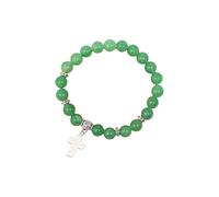 Wynrzyj Elegante braccialetto di perle regolabile avventurina verde cristalli artificiali gioielli regalo cavigliera a prezzi accessibili con cristalli, Taglia unica, come descritto