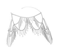 Wynrzyj Elegante catena a strati con strass scintillanti, materiali in lega resistenti per occasioni speciali, gioielli per il corpo per le donne, Taglia unica, come descritto, come descritto