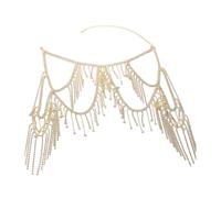 Wynrzyj Elegante catena a strati con strass scintillanti, materiali in lega resistenti per occasioni speciali, gioielli per il corpo per le donne, Taglia unica, come descritto, come descritto