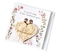 Wynrzyj Esclusivo simbolo dell'amicizia inciso in legno sospiro compatto cuore d'amore decorazione da appendere per ricordi celebrare damigelle d'onore regalo, a, Taglia unica