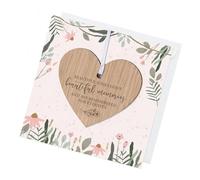 Wynrzyj Esclusivo simbolo dell'amicizia inciso in legno sospiro compatto cuore d'amore decorazione da appendere per ricordi celebrare damigelle d'onore regalo, E., Taglia unica