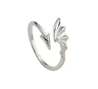 Wynrzyj Gothic Angelic Devil Wing Anelli aperti regolabili per coppie, gioielli in lega portatili, unisex, romanticismo, regalo adatto alla coppia di anelli, come descritto