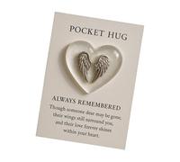 Wynrzyj Pocket Hug Tokens - Biglietti per abbraccio, con pietra a forma di cuore, per colleghi, famiglia, distanza sociale, celebrazione della relazione a distanza