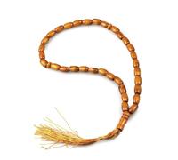 Wynrzyj Tradizionale 33 Legno di Mandalo Perlato Misbaha Con Eleganti Disegni Ciondoli Di Fascino Per Adorazione Islamica E Uso Pratica Spirituale., Taglia unica, come descritto