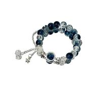 Wynrzyj Versatile braccialetto di perle con chiusura regolabile catena a mano accessorio con ciondolo a forma di stella, accessorio da polso comodo e formale