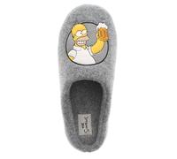 Wynsors - Pantofole da uomo The Simpsons Homer Beer Mule, Grigio, 39 1/3 EU