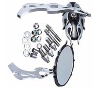 WYOERN Specchietto Retrovisore Retrovisore A Fiamma da 8 Mm per Harley Davidson 1970-2012 Accessori