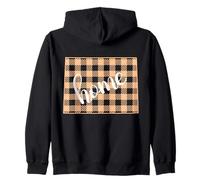 Wyoming a Scacchi casa Stato Contorno Grafico Felpa con Cappuccio