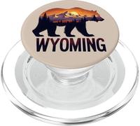 Wyoming Orso e Montagna Tramonto Grafica PopSockets PopGrip per MagSafe