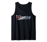 Wyoming Patriotic USA American Flag Classic Design Canotta