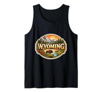 Wyoming Souvenir Stato Visitatore Memorabilia Viaggiatore Turistico Canotta