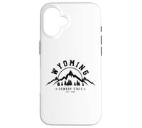 Wyoming The Cowboy State Est. 1890 Vintage Montagne Regalo Custodia per iPhone 16