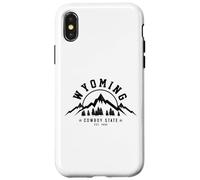 Wyoming The Cowboy State Est. 1890 Vintage Montagne Regalo Custodia per iPhone X/XS