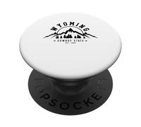 Wyoming The Cowboy State Est. 1890 Vintage Montagne Regalo PopSockets PopGrip Adesivo