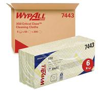 WypAll X50 Panni per la pulizia con codice colore 7443 -gialli - 6 confezioni x 50 panni con codice colore intercalati totale 300, 6x50/ 300, Giallo
