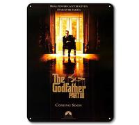 WYPrefer Targa in metallo con scritta "The Godfather", stile vintage, retrò, 30,5 x 20,3 cm