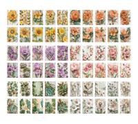 WYQXTY Blocchi di Carta per Scrapbooking, Confezione da 120 Fogli di Carta for Scrapbooking Testurizzata con Fiori e Piante in Rilievo, Carta Decorativa Speciale Leggera(3.94x5.51cm)