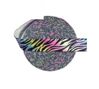 WYQXTY Elastici per Cucire, Elastici Pieghevoli da 15 mm Multicolore 2-10 Iarde(Rainbow Zebra Stripe,5 Yards)