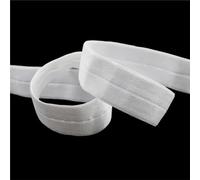 WYQXTY Elastici per Cucire, Grosgrain Chinlon Spandex Bianco Nero 20-25 mm Larghezza 2-10 Iarde(White,25mm#10 Yards)