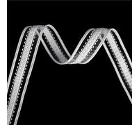 WYQXTY Elastici per Cucire, Pizzo Elastico in Tulle e Spandex, Larghezza 1/2 Pollice, Nero e Bianco, Diverse Misure(White,2 Yards)