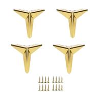 WYQXTY Gambe di ricambio in metallo per mobili, Gambe for mobili, piedini for divani, parti di ricambio con viti, 13 cm/15 cm, multicolore, confezione da 4(Gold,15cm(5.9in))