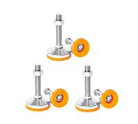 WYQXTY Piedini regolabili per livellare mobili, 6 piedini di livellamento regolabili arancioni di diverse dimensioni for mobili, banchi da lavoro e macchine(80X12X100 mm)