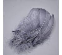 WYQXTY Piuma Naturale Piuma Decorativa per Artigianato, Piume D'Oca Confezione da 100 Multicolore 5-7 Pollici for Artigianato(Light Gray9)