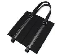 WYQXTY Portaborse in feltro for vino | Scenario di utilizzo multicolor doppio/singolo: regali, picnic, barbecue, spiaggia, celebrazioni(Black-double)